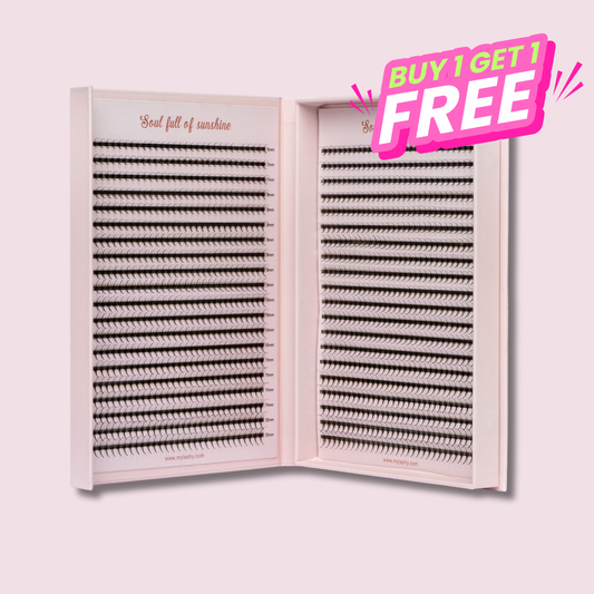 5D Wispy premade fans MIX tray 6-12mm (1200 fans)