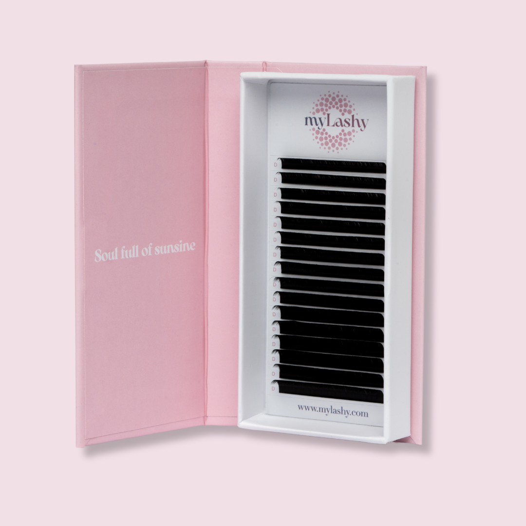 lash extensions curl D mix tray myLashy