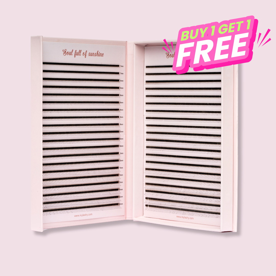 3D Narrow premade fans MIX tray 6-12mm (2000 fans)