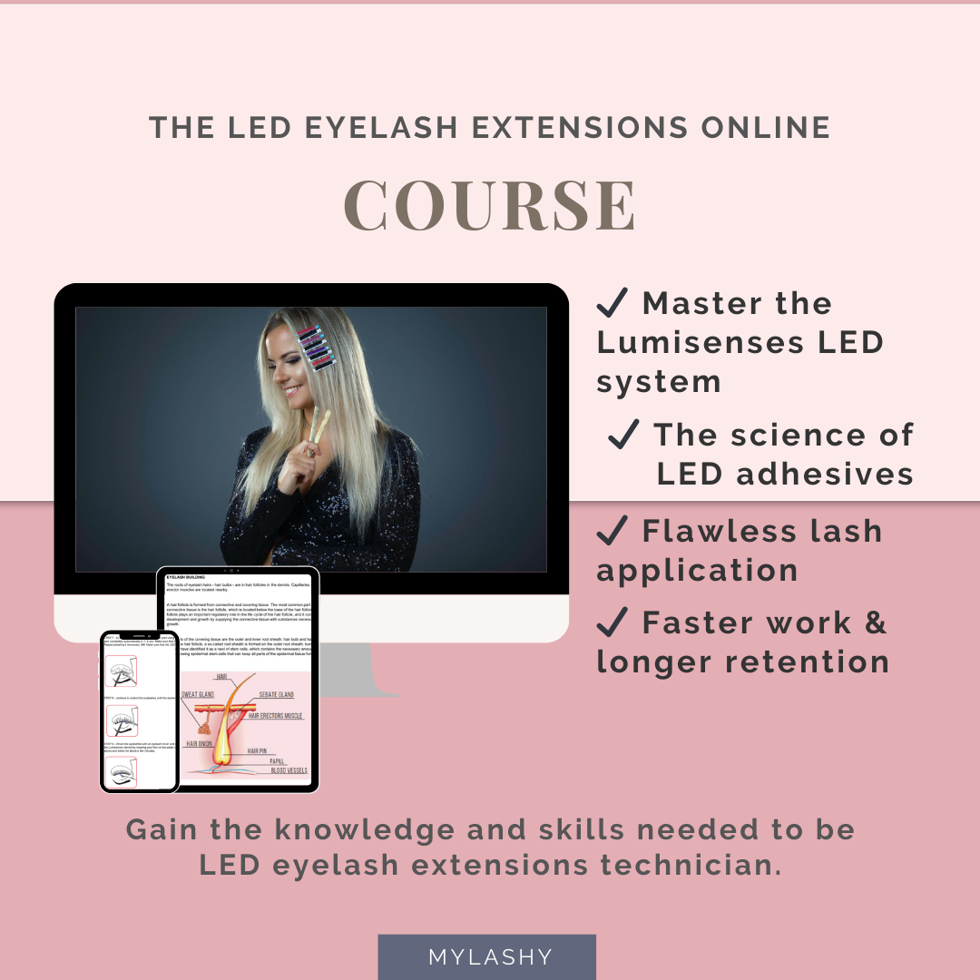LED eyelash extensions course
